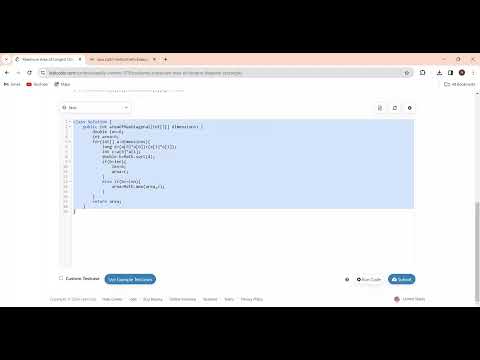 Leetcode contest 379 | problem no 1 | Maximum Area of Longest Diagonal Rectangle