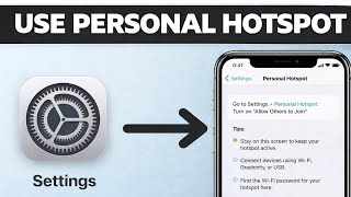 How to Use Personal Hotspot on iPhone