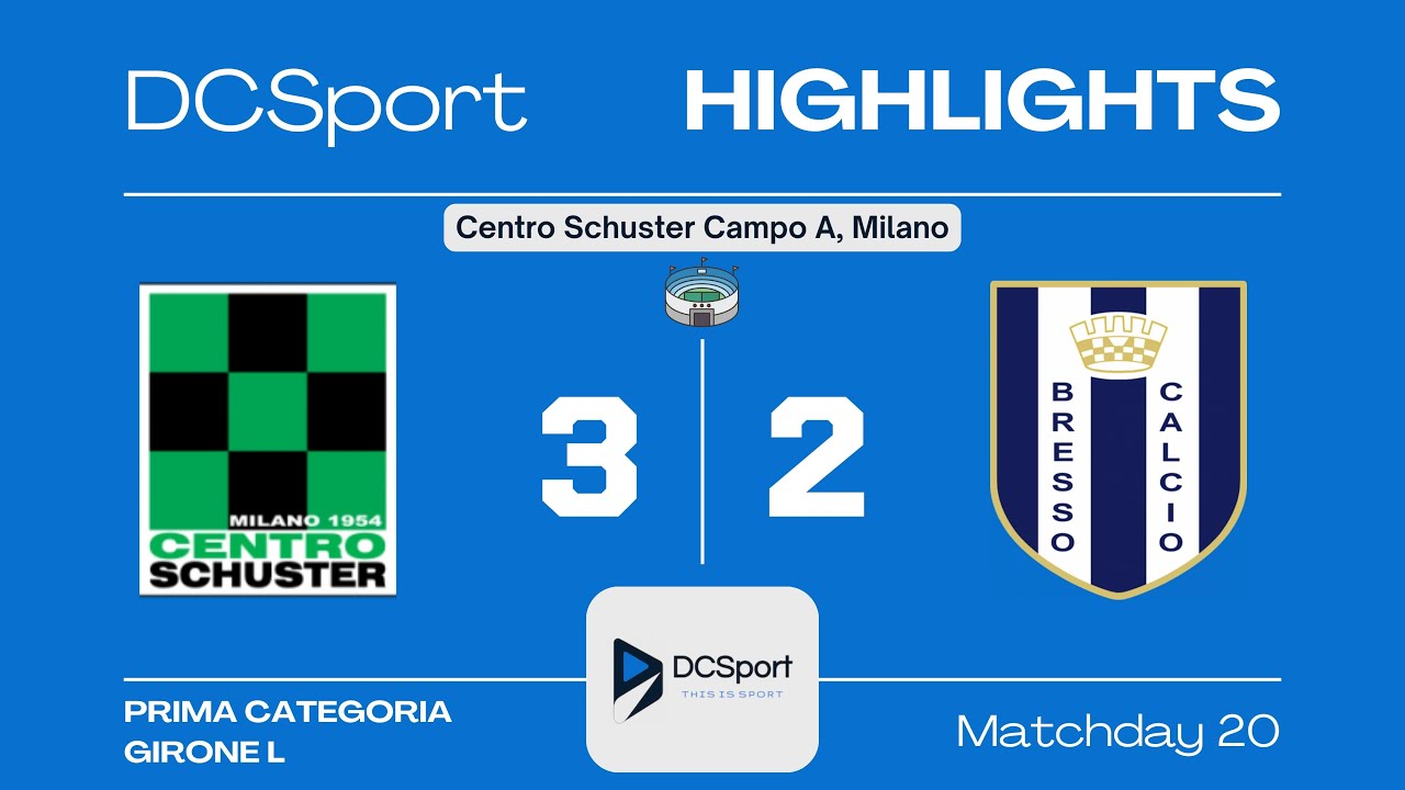 CENTRO SCHUSTER-BRESSO CALCIO 3-2 | 20 Giornata | Prima Categoria | Girone L | Milano