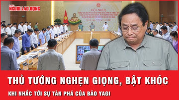 Thủ tướng Phạm Minh Chính nhiều lần nghẹn giọng, bật khóc khi nói về sự tàn phá của bão Yagi