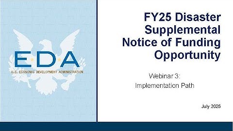 FY25 Disaster Supplemental Notice of Funding Opportunity Implementation Path