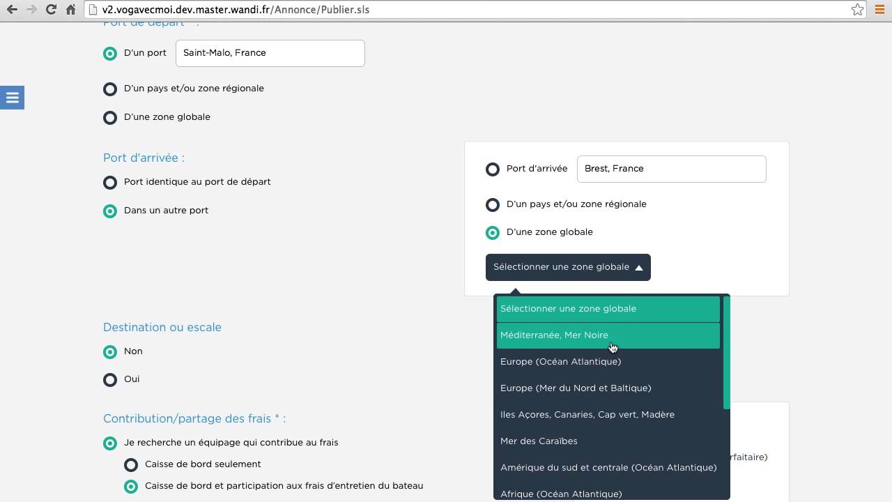 Publier une offre d'embarquement (V2)