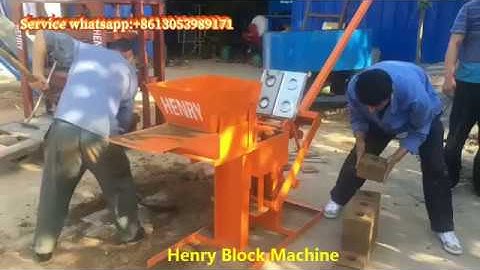 QMR2-40 brick machine-smallest manual soil interlocking brick machine