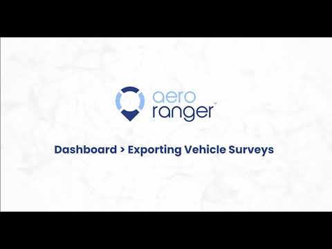 Aero Ranger ANPR - Exporting Survey data