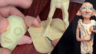 Sculpting timelapse.Making of Dobby the elf.Polymer clay art.Wizarding world diy.