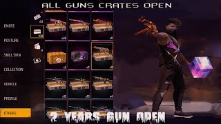 Free Fire All Guns Crates Open & 2 Years Gun Opening Full Video