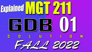 MGT211 GDB 1 Solution 2022 | MGT211 Fall 2022 GDB | AM VU Helper