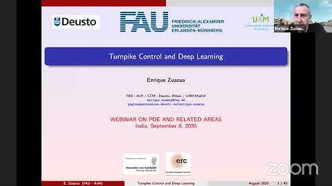 Turnpike Control and Deep Learning at IITK by E. Zuazua