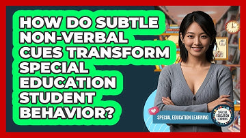 How Do Subtle Non-verbal Cues Transform Special Education Student Behavior?