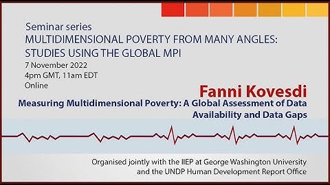 Measuring Multidimensional Poverty: A Global Assessment of Data Availability and Data Gaps