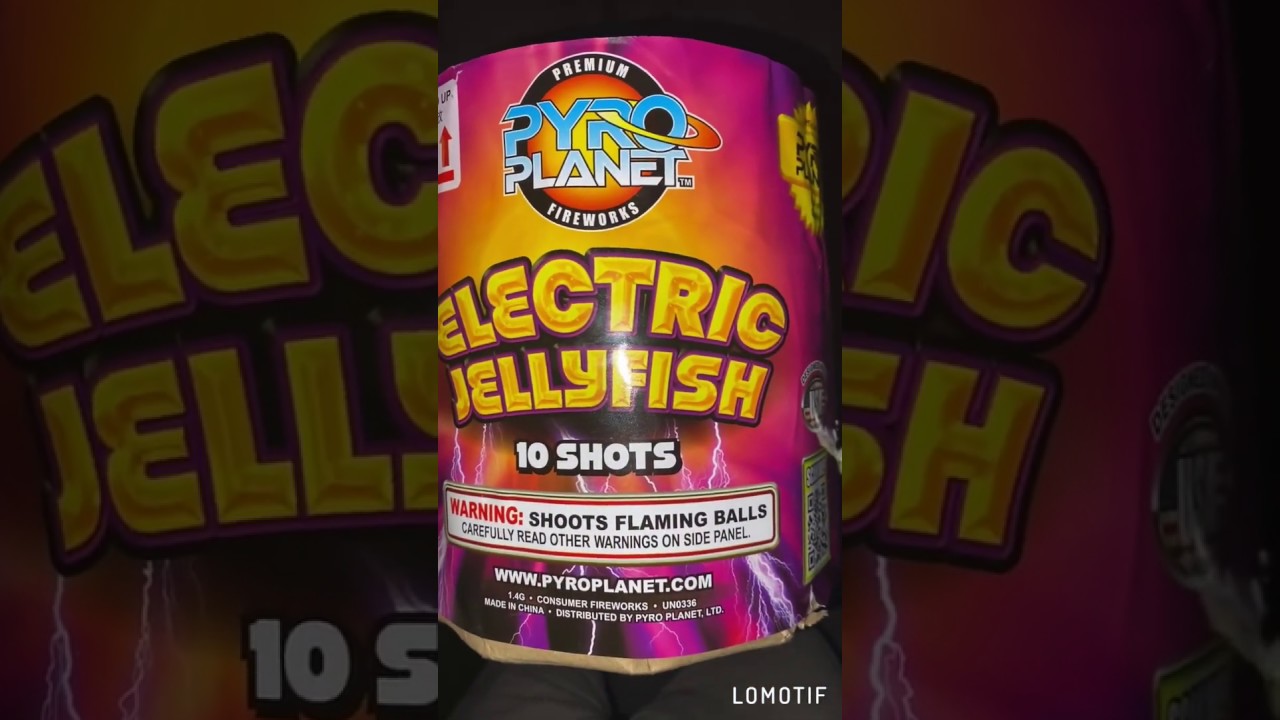 Electric Jellyfish firework 10 shot YouTube