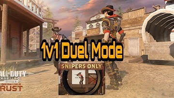 1v1 Duel Mode Sniper Only in Saloon Map Call of Duty Mobile | Gameplay