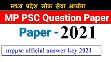 Mppsc prelims 2021 SOLVED PAPER || mppsc prelims paper explanation || mppsc answer key