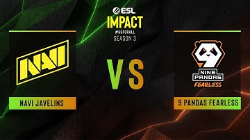 NAVI Javelins vs. 9 Pandas Fearless - Map 1 [Mirage] - ESL Impact League S3 Europe - Group B