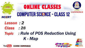 Rule of POS Reduction using Karnaugh Map (K-Map) | Class 12 Computer Online Class | Mrs Shahanaz