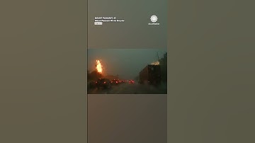 Thumbnail of Lightning Strikes Power Transformer Which Explodes in Spectacular Fashion