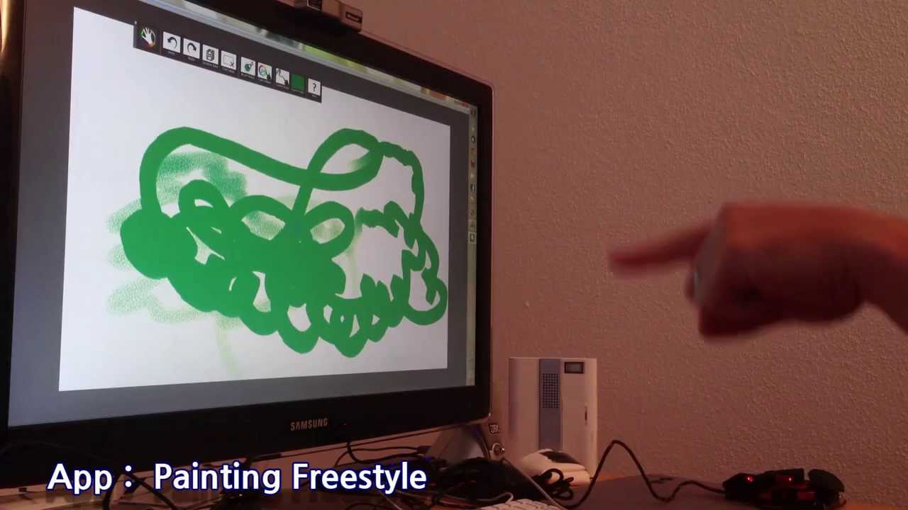 leap motion app painting - YouTube