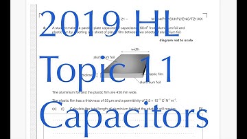IB DP Physics HL 2019 Topic 11 All Capacitor Questions