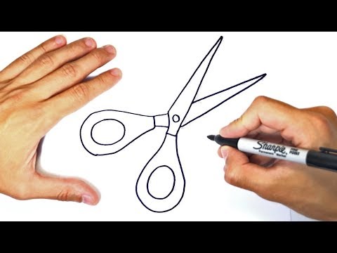 Video: How To Draw Scissors