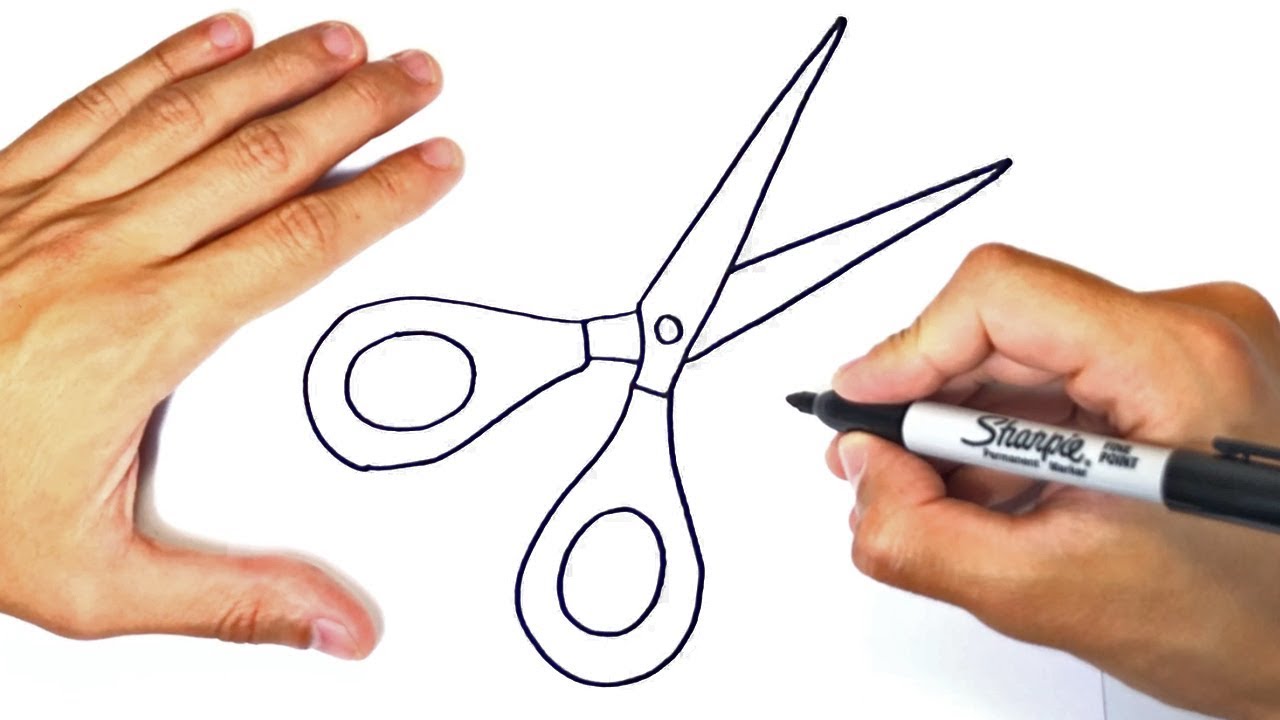 Learn How to Draw a Scissor Everyday Objects Step by Step  Drawing  Tutorials