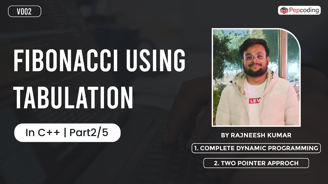 Fibonacci Using Tabulation | By Rajneesh Kumar | In C++ | Part 2/5 ...