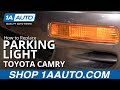 How to Replace Parking Light 1995-96 Toyota Camry