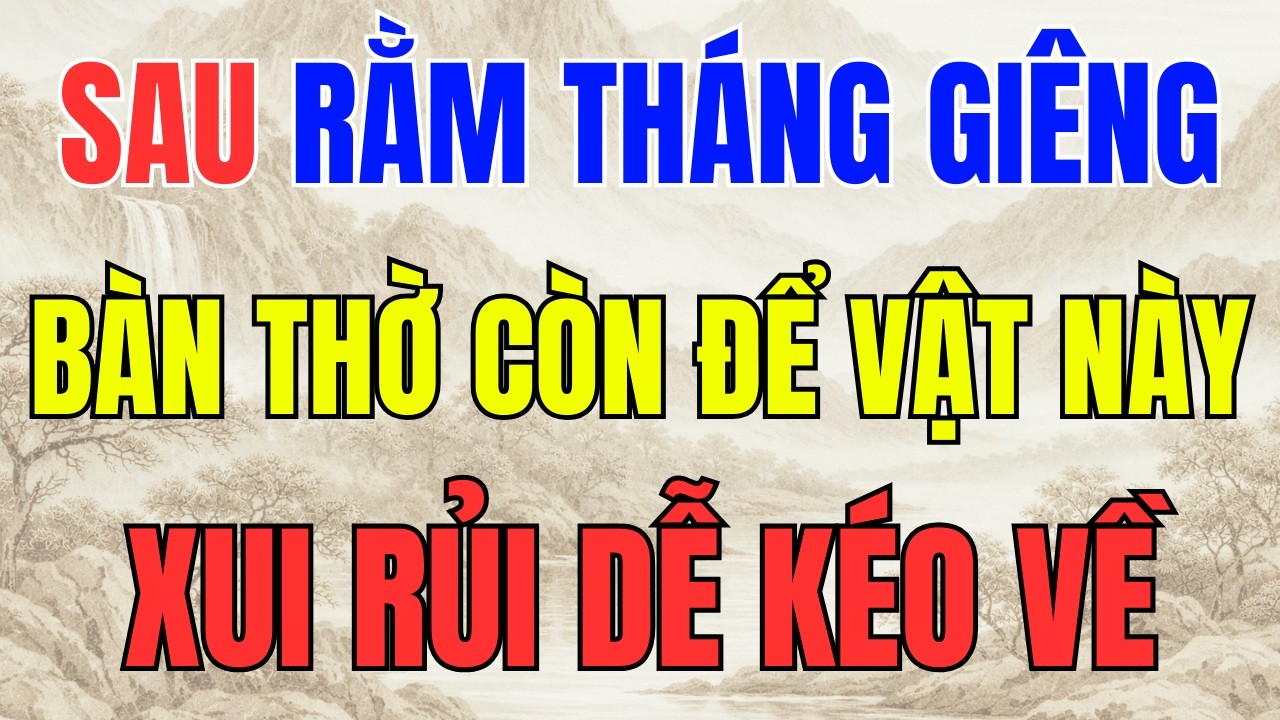 Sau Rằm Tháng Giêng 2026 Trên Bàn Thờ Còn Để Vật Này Xui Xẻo Dễ Kéo Về, Tiền Bạc Đội Nón Ra Đi