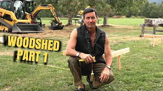 Timber Frame Woodshed Build: Part 1 Foundation! 🛠️