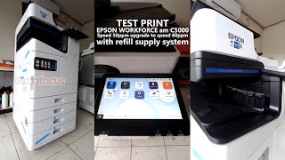 New ! EPSON WORKFORCE am C5000 Speed 50ppm upgrade to speed 60ppm with refill supply system #video