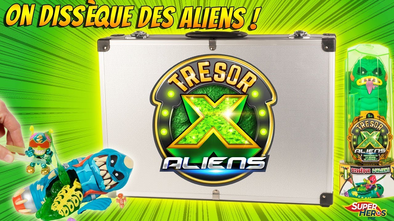 Tresor X Aliens Cette fois on dissèque des Extraterrestres Chasse à la  gemme spatiale Moose Toys 