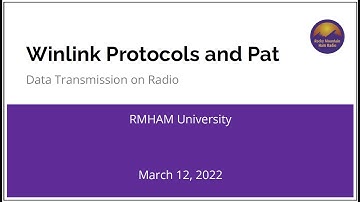 RMHAM U Tech Talk: Winlink Data Transmission & Pat - March 12, 2023