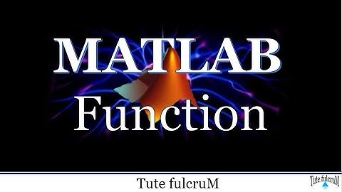 Topic 17: Matlab Function|Function Function in matlab|matlab programming
