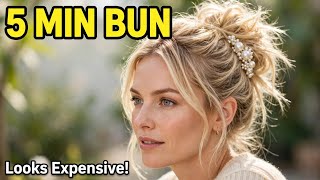 Elegant Bun for Thin Hair That Doesn't Fall | 5 Minute