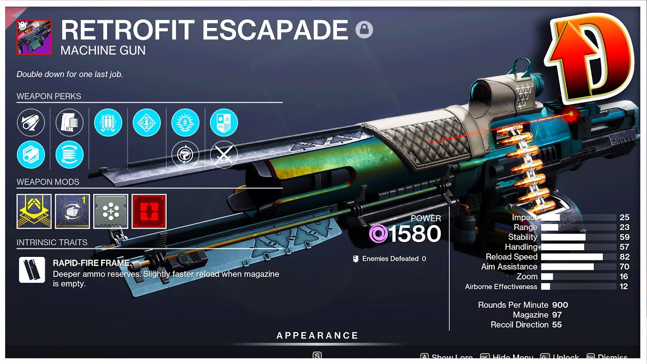 Retrofit Escapade god roll - Destiny 2