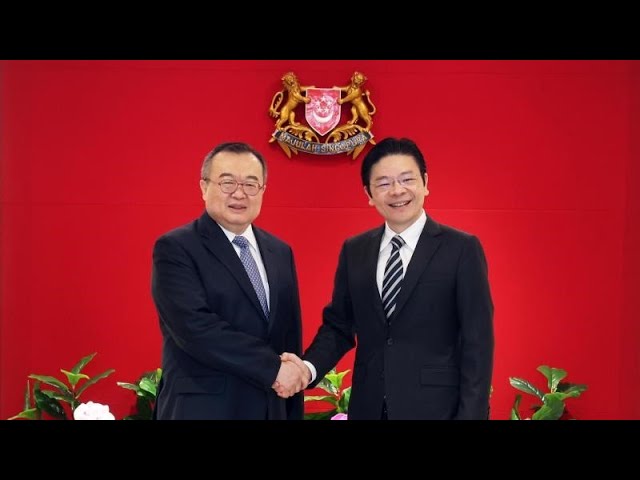 Senior Chinese diplomat Liu Jianchao calls on DPMs Lawrence Wong and Heng Swee Keat class=