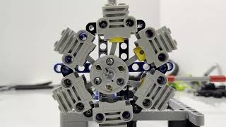 working examples and I build lego technic engines : 1 2 3 4 6 Cylinder, radial,  H4, S4, X4, W3, U2.