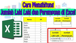 Cara Menghitung Jumlah Laki Laki Dan Perempuan Di Excel