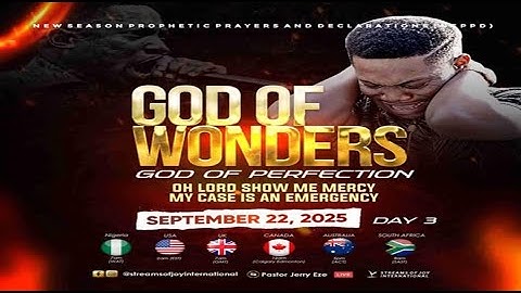 OH LORD SHOW ME MERCY [GOD OF WONDERS; GOD OF PERFECTION  - DAY 3] || NSPPD || 24TH SEPTEMBER 2025