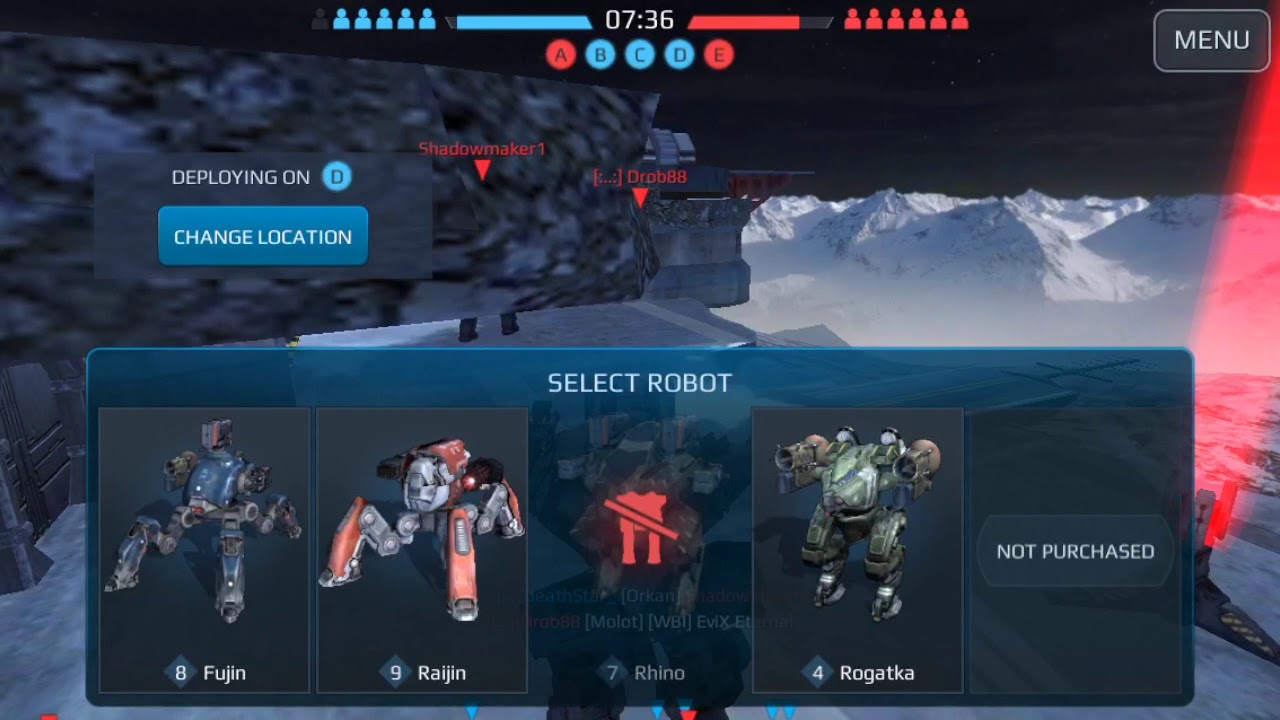 RDB RHINO War Robots - All Tumbas and Pin Rhino Setup