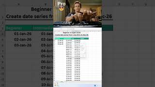 Create Date Series in Excel Using Shortcut Keys 📅⚡#shortfeed