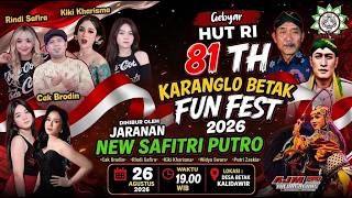 Live Jaranan NEW SAFITRI PUTRO Ft Brodin & Rindi Safira || Karanglo Betak FunFest 2026 ● AJM AUDIO