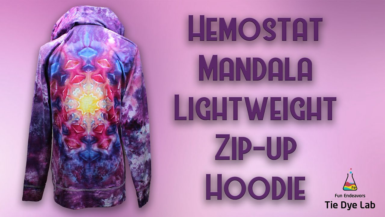【KOOLOSET】Pigment Face Eye Half Tee Ice Dyeing A Hemostat Mandala Hoodie (an Otten Alien design