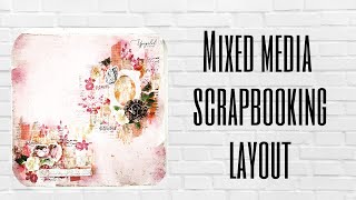 12X12 Scrapbook Layout DIY - Layering Techniques - How to Make a Quick Layout - Workflow / Process