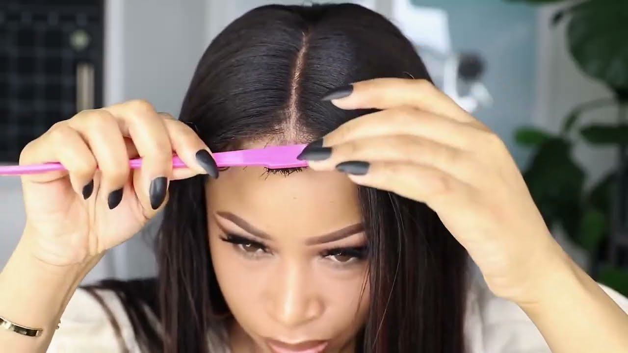 TRULY BEGINNER 5 MIN LACE WIG INSTALL no glue! 