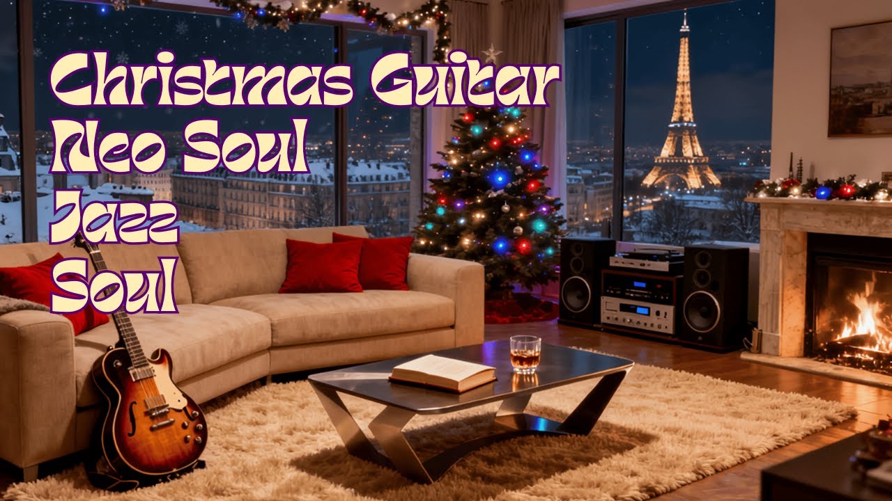 2 HOUR Smooth Christmas Guitar Jazz Mix 🎸 Neo Soul Instrumental for Focus & Chill
