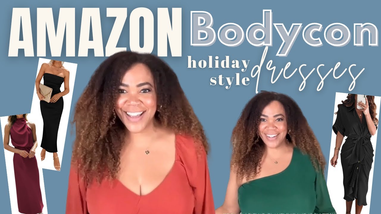 Amazon Bodycon Dresses Holiday Style Try On Haul || Holiday Style Bodycon Dresses