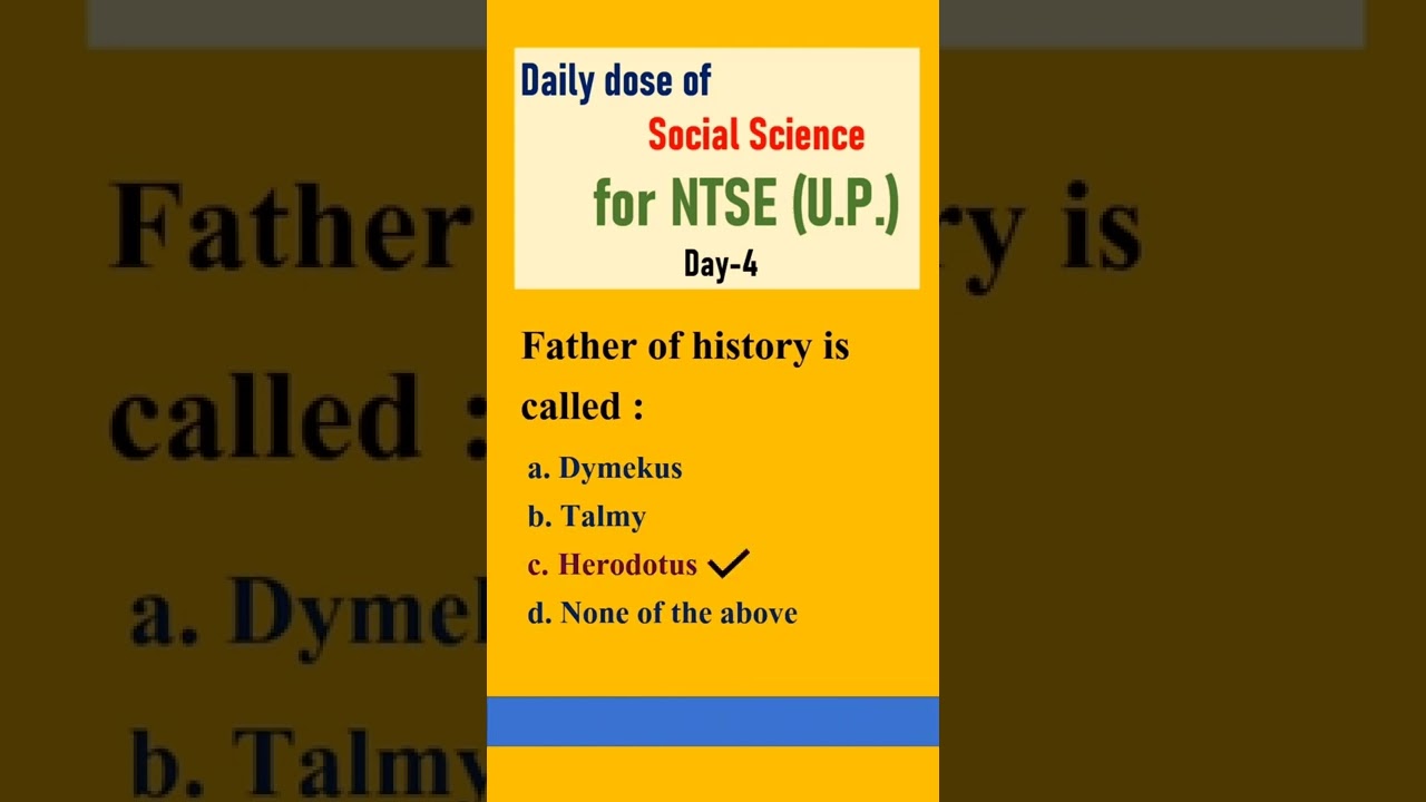 NTSE 2022 PREPRATION BOOSTER II SOCIAL SCIENCE II DAY 4