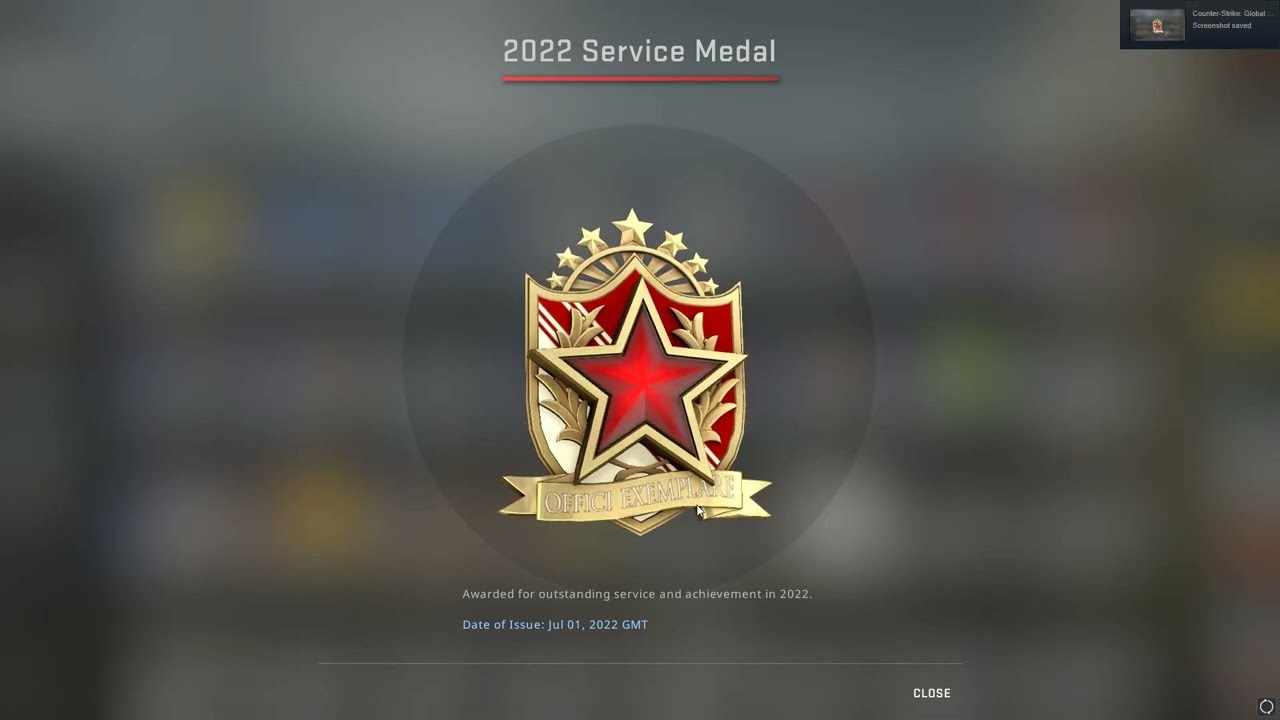 Red 2022 Service medal Tier 6 | CSGO