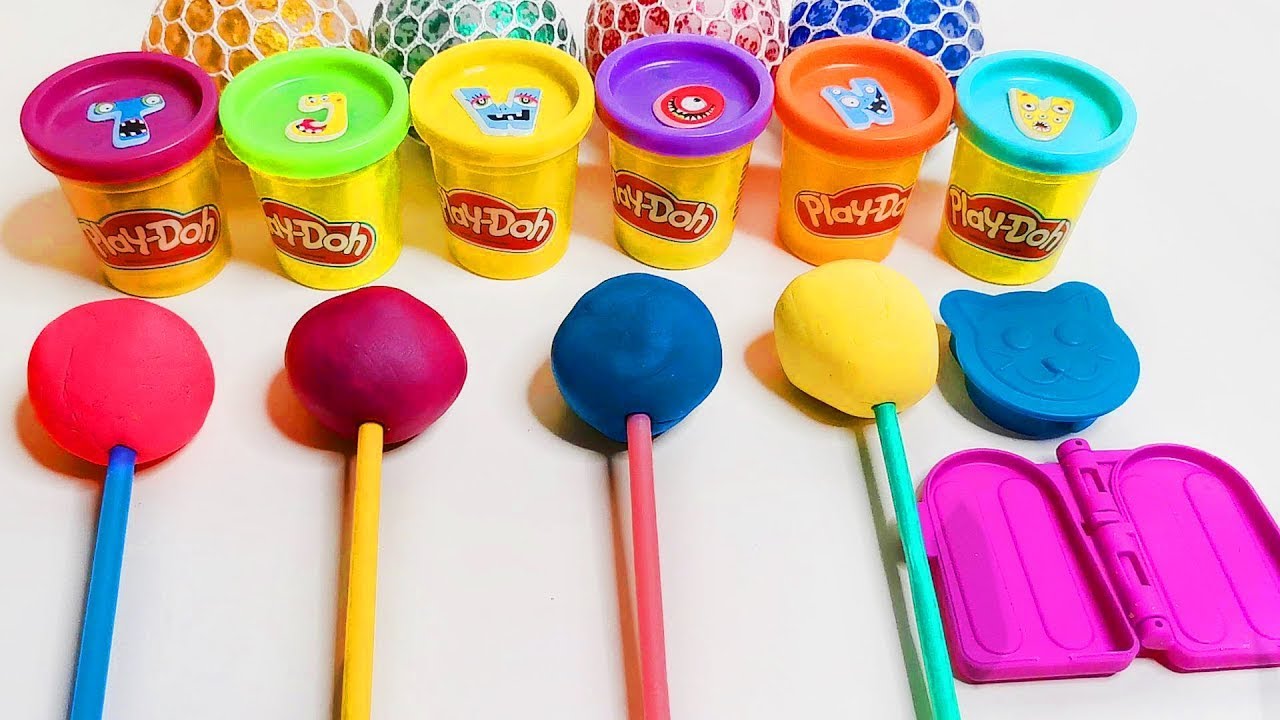 Colorful Play-Doh Fun withcat  ! Crazy Pops & Clay Surprises