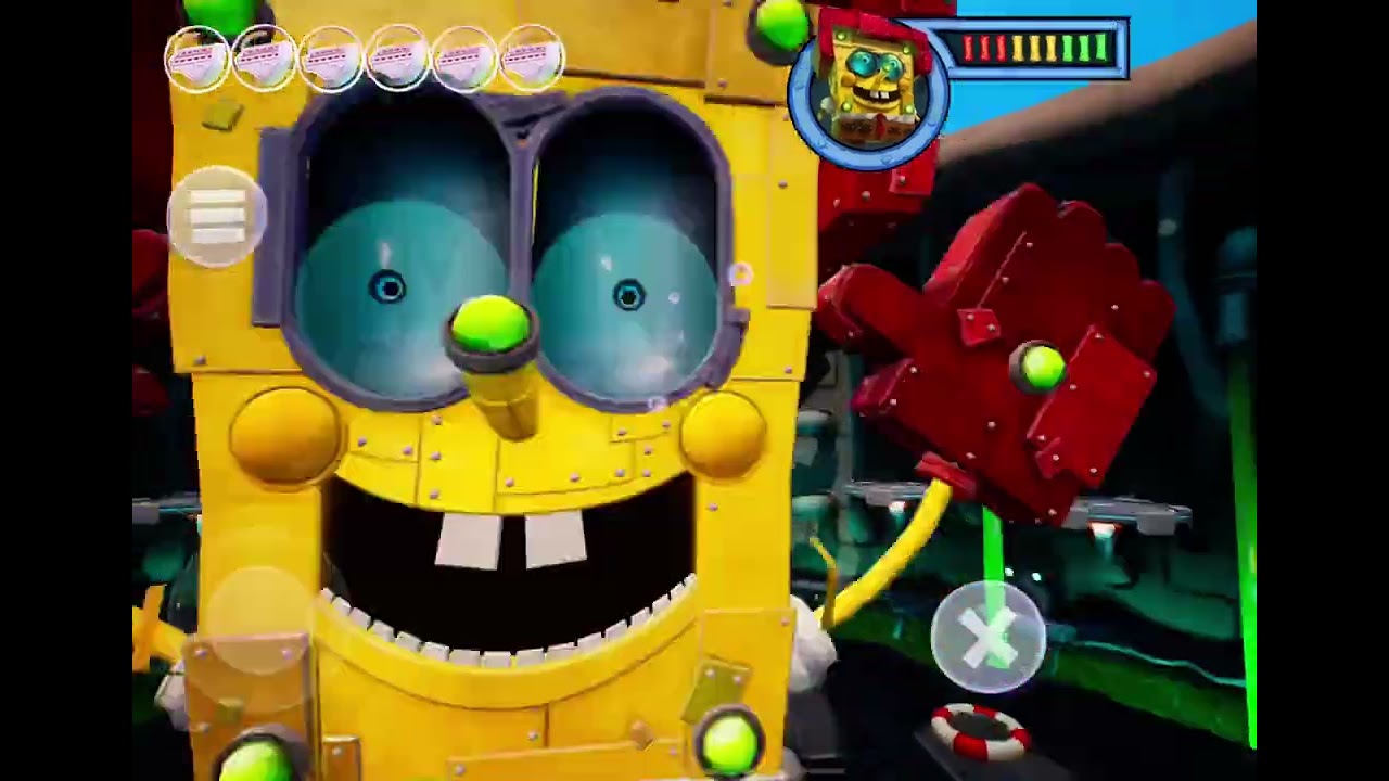 Hitting the buttons early on , Robo SpongeBob with only the cruise bubble￼￼ ￼￼￼ ￼part 1